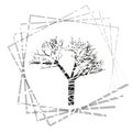 Nature and plant concept represented by dry tree icon. isolated and flat illustration vector eps10 dead trees silhouette Royalty Free Stock Photo