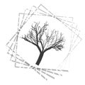 Nature and plant concept represented by dry tree icon. isolated and flat illustration vector eps10 dead trees silhouette Royalty Free Stock Photo