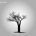 Nature and plant concept represented by dry tree icon. isolated and flat illustration vector eps10 dead trees silhouette Royalty Free Stock Photo