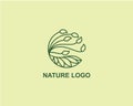 Nature Plant logo design concept, Agriculture Business logo design template