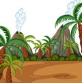 A nature prehistoric scene