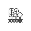 Nature Reserve Trees line icon