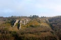 Nature rock mountain, Crevecoeur, Leffe, Dinant, Belgium Royalty Free Stock Photo