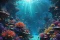 Nature's Aquarium: Tropical Fish and Coral Reef Display Royalty Free Stock Photo
