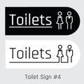 Nature\'s Call: Tranquil Toilet Sign Vector