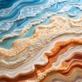 Nature's Canvas: Intricate Sand Patterns on a Coastal Tapestry