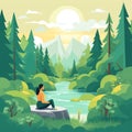 Nature's Embrace: A Peaceful Forest Scene with Healthcare Connection