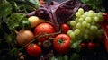 Nature\'s exquisite details, in a close-up canvas of vegetables