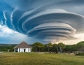 Nature\'s fury unleashed - a breathtaking supercell thunderstorm gathering strength