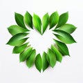 Nature\'s Gesture, A Heart Formed by Leaves, Generative AI