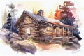 Nature\'s Haven: A Cozy Log Cabin in the Woods