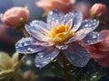 nature\'s jewels: glistening dew on petals