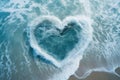 Nature\'s Love: Heart-Shaped Ocean Beauty. Royalty Free Stock Photo