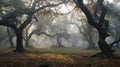 Nature\'s Masterpiece: Early Morning in an Old Oak Forest