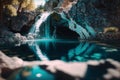 How Unreal Engine 5 Brings a Hidden Waterfall Island to Life with Hyper-Detailed Perfectio Royalty Free Stock Photo