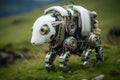 Nature's Mechanical Companions - Robot Sheep in the Wild. Generative by Ai