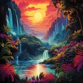 Nature's Waterfall Symphony