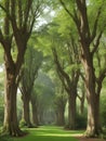 Nature's Whispered Wisdom: Timeless Tranquility in Ancient Sunlit Grove