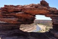 Nature`s Window in Kalbarri national park Western Australia Royalty Free Stock Photo