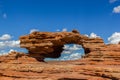 Nature's Window, a natural arch rock formation in Kalbarri National Park on a sunny day Royalty Free Stock Photo