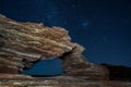 Nature's Window at night in Kalbarri National Park Royalty Free Stock Photo