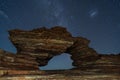 Nature's Window at night in Kalbarri National Park Royalty Free Stock Photo