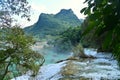 Nature Scenery of Ban Gioc Waterfall or Detian Waterfall in Guangxi, China Royalty Free Stock Photo