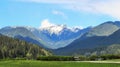 Scenery Of British Columbia Snow Capped Mountain Peak In Spring 2019