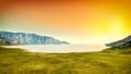 Nature scenery sunset background Royalty Free Stock Photo