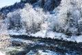Nature Scenes winter landscape river. Royalty Free Stock Photo