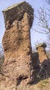 Nature is sculpturing weird huge stone mushrooms