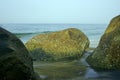 Nature Seascape with exotic Boulders at Kovalam Beach