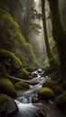 Nature Serene Landscape illustration Artificial Intelligence artwork generated