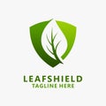 Nature shield logo design