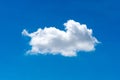 Nature single white cloud on blue sky background Royalty Free Stock Photo