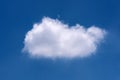 Nature single white cloud on blue sky background Royalty Free Stock Photo