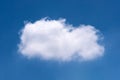 Nature single white cloud on clear blue sky background Royalty Free Stock Photo