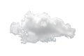 Nature single white cloud isolated on white background. Royalty Free Stock Photo
