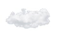 Nature single white cloud isolated on white background. Royalty Free Stock Photo