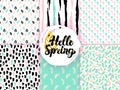 Nature Spring Funky Seamless Patterns