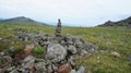 Ural Mountains. Konjak. Kurumnik. Fields, green meadows Royalty Free Stock Photo