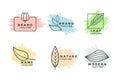 Nature style monogram logos set of six