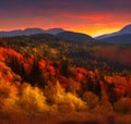 nature sunsets mountains landscapes nature background- ai generative