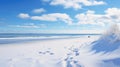 nature sunshine beach snow landscape