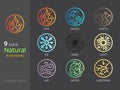 Nature symbol concept and 4 elements sign icon Royalty Free Stock Photo