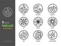 Nature symbol concept and 4 elements sign icon