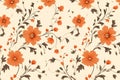 Nature textile wallpaper blue floral seamless rose vintage leaf pattern flower Royalty Free Stock Photo