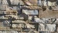 staggered stone facade of an building