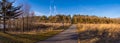 Nature Trail Panorama in Cedar Falls, Iowa Royalty Free Stock Photo