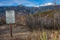 Nature trail sign colorado springs garden of the gods rocky mountains adventure travel photography Royalty Free Stock Photo